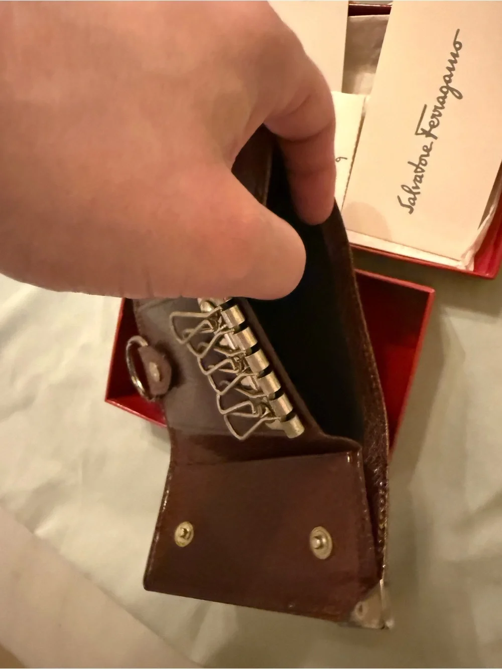 Salvatore Ferragamo Leather Wallet w/ Key Organizer
